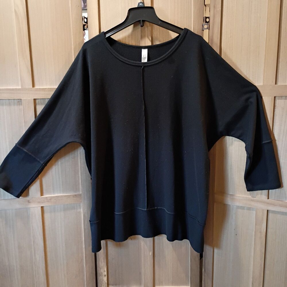 Spanx xl long sleeve 3/4 shirt black